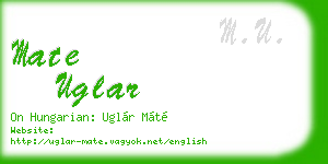 mate uglar business card